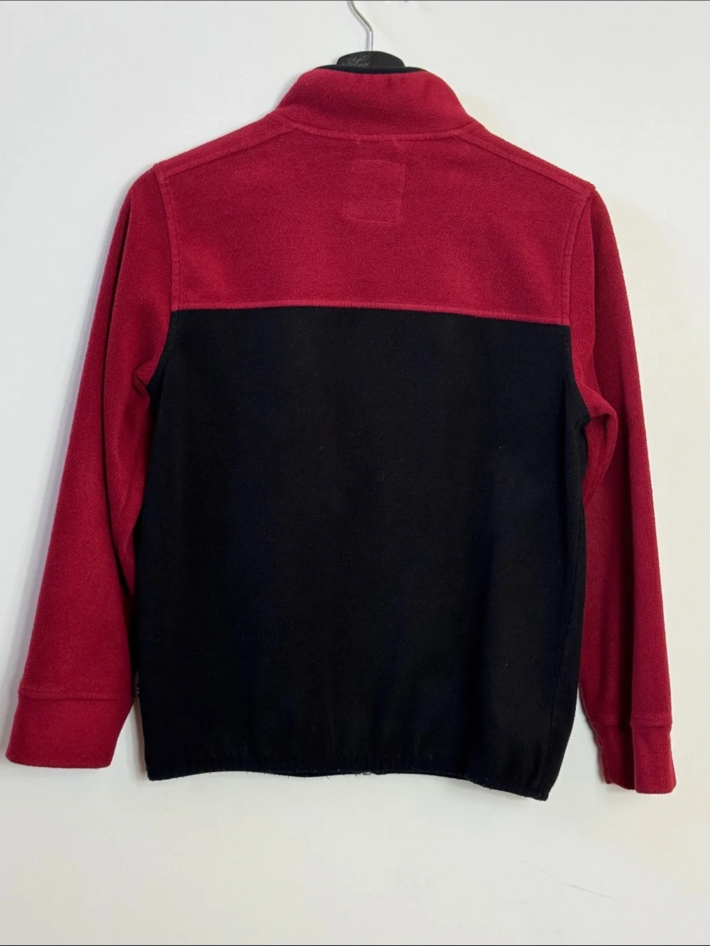 Nautica Youth Red  and Black Zip Fleece Jacket